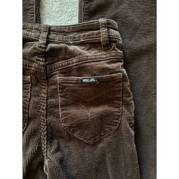 ROLLA'S Women's 24 Eastcoast Flare Brown Corduroy Pants High Rise $139 - Picture 4 of 9